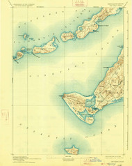 Gay Head, Massachusetts 1893 (1926) USGS Old Topo Map Reprint 15x15 MA Quad 352689
