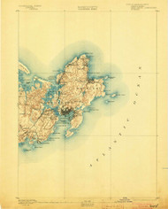 Gloucester, Massachusetts 1893 (1903) USGS Old Topo Map Reprint 15x15 MA Quad 352700
