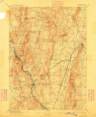 Granby, Connecticut 1892 (1910) USGS Old Topo Map Reprint 15x15 MA Quad 331036