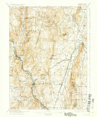 Granby, Connecticut 1892 (1925) USGS Old Topo Map Reprint 15x15 MA Quad 331038