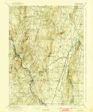 Granby, Connecticut 1892 (1939) USGS Old Topo Map Reprint 15x15 MA Quad 331039