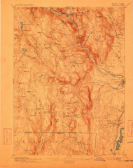 Granville, Massachusetts 1895 (1912) USGS Old Topo Map Reprint 15x15 MA Quad 352720