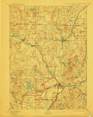 Groton, Massachusetts 1893 (1910) USGS Old Topo Map Reprint 15x15 MA Quad 352756