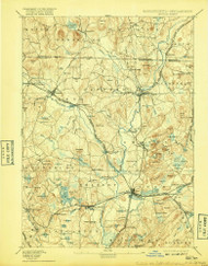 Groton, Massachusetts 1893 (1917) USGS Old Topo Map Reprint 15x15 MA Quad 352759