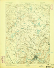 Haverhill, New Hampshire 1893 (1893) USGS Old Topo Map Reprint 15x15 MA Quad 352768