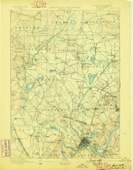 Haverhill, New Hampshire 1893 (1898) USGS Old Topo Map Reprint 15x15 MA Quad 352769
