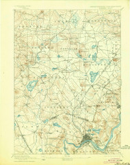 Haverhill, New Hampshire 1893 (1904) USGS Old Topo Map Reprint 15x15 MA Quad 352770