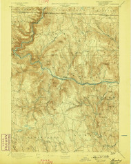 Hawley, Massachusetts 1894 (1898) USGS Old Topo Map Reprint 15x15 MA Quad 352779