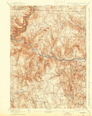 Hawley, Massachusetts 1894 (1942) USGS Old Topo Map Reprint 15x15 MA Quad 352787