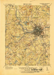 Lowell, Massachusetts 1921 (1921) USGS Old Topo Map Reprint 15x15 MA Quad 352814