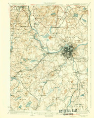 Lowell, Massachusetts 1935 (1935) USGS Old Topo Map Reprint 15x15 MA Quad 352820