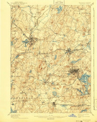 Marlborough, Massachusetts 1898 (1941) USGS Old Topo Map Reprint 15x15 MA Quad 352834
