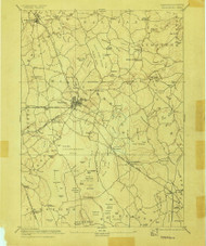 Middleboro, Massachusetts 1893 (1905) USGS Old Topo Map Reprint 15x15 MA Quad 268146