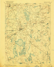 Middleboro, Massachusetts 1893 (1916) USGS Old Topo Map Reprint 15x15 MA Quad 352850