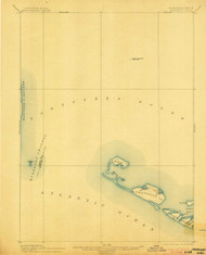 Muskeget, Massachusetts 1899 (1903) USGS Old Topo Map Reprint 15x15 MA Quad 352862
