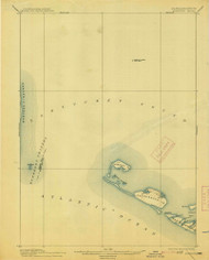 Muskeget, Massachusetts 1899 (1913) USGS Old Topo Map Reprint 15x15 MA Quad 352864