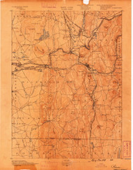 Palmer, Massachusetts 1889 (1889) USGS Old Topo Map Reprint 15x15 MA Quad 352918