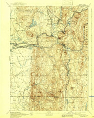 Palmer, Massachusetts 1893 (1941) USGS Old Topo Map Reprint 15x15 MA Quad 352916