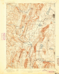 Pittsfield, Massachusetts 1897 (1905) USGS Old Topo Map Reprint 15x15 MA Quad 352939