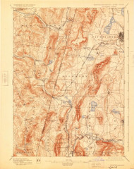 Pittsfield, Massachusetts 1897 (1925) USGS Old Topo Map Reprint 15x15 MA Quad 352944