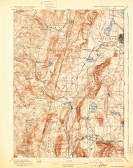 Pittsfield, Massachusetts 1897 (1931) USGS Old Topo Map Reprint 15x15 MA Quad 352945