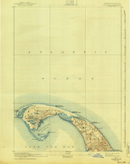 Provincetown, Massachusetts 1898 (1940) USGS Old Topo Map Reprint 15x15 MA Quad 352982