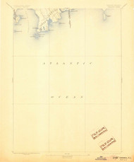 Sakonnet, Rhode Island 1893 (1905) USGS Old Topo Map Reprint 15x15 MA Quad 353528
