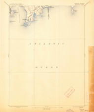 Sakonnet, Rhode Island 1893 (1913) USGS Old Topo Map Reprint 15x15 MA Quad 353529
