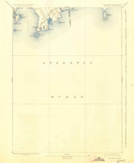 Sakonnet, Rhode Island 1893 (1927) USGS Old Topo Map Reprint 15x15 MA Quad 353530