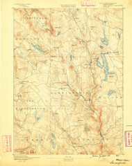 Sandisfield, Massachusetts 1888 (1888) USGS Old Topo Map Reprint 15x15 MA Quad 353016