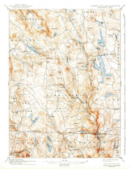 Sandisfield, Massachusetts 1897 (1943) USGS Old Topo Map Reprint 15x15 MA Quad 461260