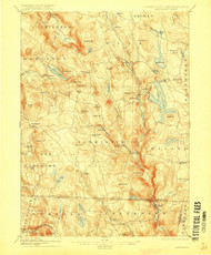 Sandisfield, Massachusetts 1907 (1915) USGS Old Topo Map Reprint 15x15 MA Quad 331159