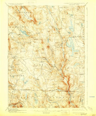 Sandisfield, Massachusetts 1907 (1930) USGS Old Topo Map Reprint 15x15 MA Quad 331160