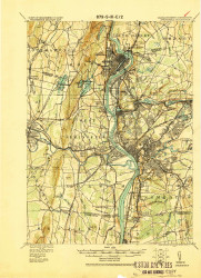 Springfield, Massachusetts 1920 (1920) USGS Old Topo Map Reprint 15x15 MA Quad 353044