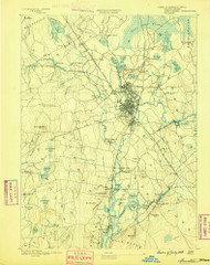 Taunton, Massachusetts 1888 (1888) USGS Old Topo Map Reprint 15x15 MA Quad 353061