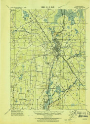Taunton, Massachusetts 1918 (1921) USGS Old Topo Map Reprint 15x15 MA Quad 353068