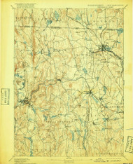 Winchendon, Massachusetts 1894 (1917) USGS Old Topo Map Reprint 15x15 MA Quad 353126