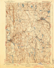 Winchendon, Massachusetts 1935 (1940) USGS Old Topo Map Reprint 15x15 MA Quad 353116