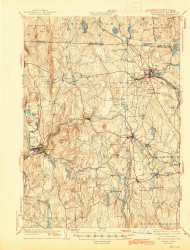 Winchendon, Massachusetts 1935 (1945) USGS Old Topo Map Reprint 15x15 MA Quad 353118