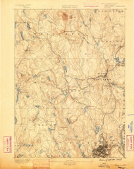 Worcester, Massachusetts 1886 (1886) USGS Old Topo Map Reprint 15x15 MA Quad 353128