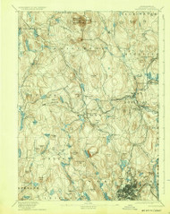 Worcester, Massachusetts 1892 (1932) USGS Old Topo Map Reprint 15x15 MA Quad 353140