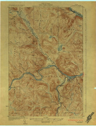 Allagash, Maine 1933 (1933) USGS Old Topo Map Reprint 15x15 ME Quad 807343