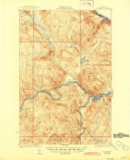 Allagash, Maine 1933 (1945) USGS Old Topo Map Reprint 15x15 ME Quad 460074