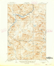 Allagash Falls, Maine 1935 (1947) USGS Old Topo Map Reprint 15x15 ME Quad 460076
