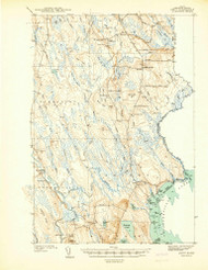 Amity, Maine 1940 (1940) USGS Old Topo Map Reprint 15x15 ME Quad 460084