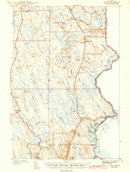 Amity, Maine 1943 (1943) USGS Old Topo Map Reprint 15x15 ME Quad 460087