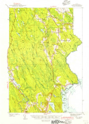 Amity, Maine 1943 (1943) USGS Old Topo Map Reprint 15x15 ME Quad 460105