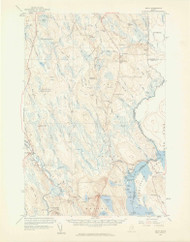 Amity, Maine 1958 (1960) USGS Old Topo Map Reprint 15x15 ME Quad 306439
