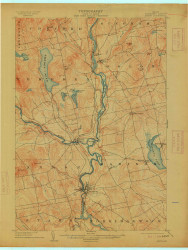 Anson, Maine 1904 (1913) USGS Old Topo Map Reprint 15x15 ME Quad 807345