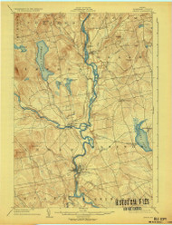 Anson, Maine 1904 (1932) USGS Old Topo Map Reprint 15x15 ME Quad 807344